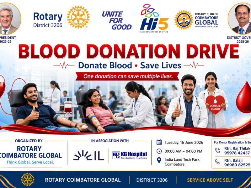 Blood Donation Drive - Rotary Club of Coimbatore Global