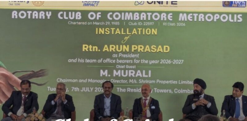 Rotary Club of Coimbatore Metropolis Installation, Rotary Club of Coimbatore Global
